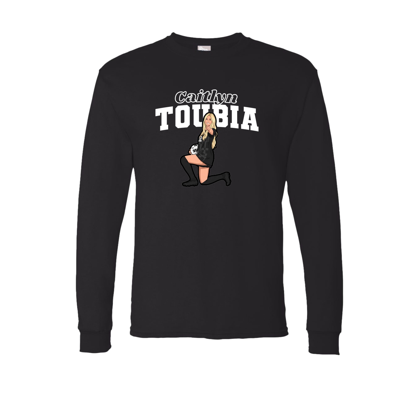 Long Sleeve Tee — Name Arch in Black