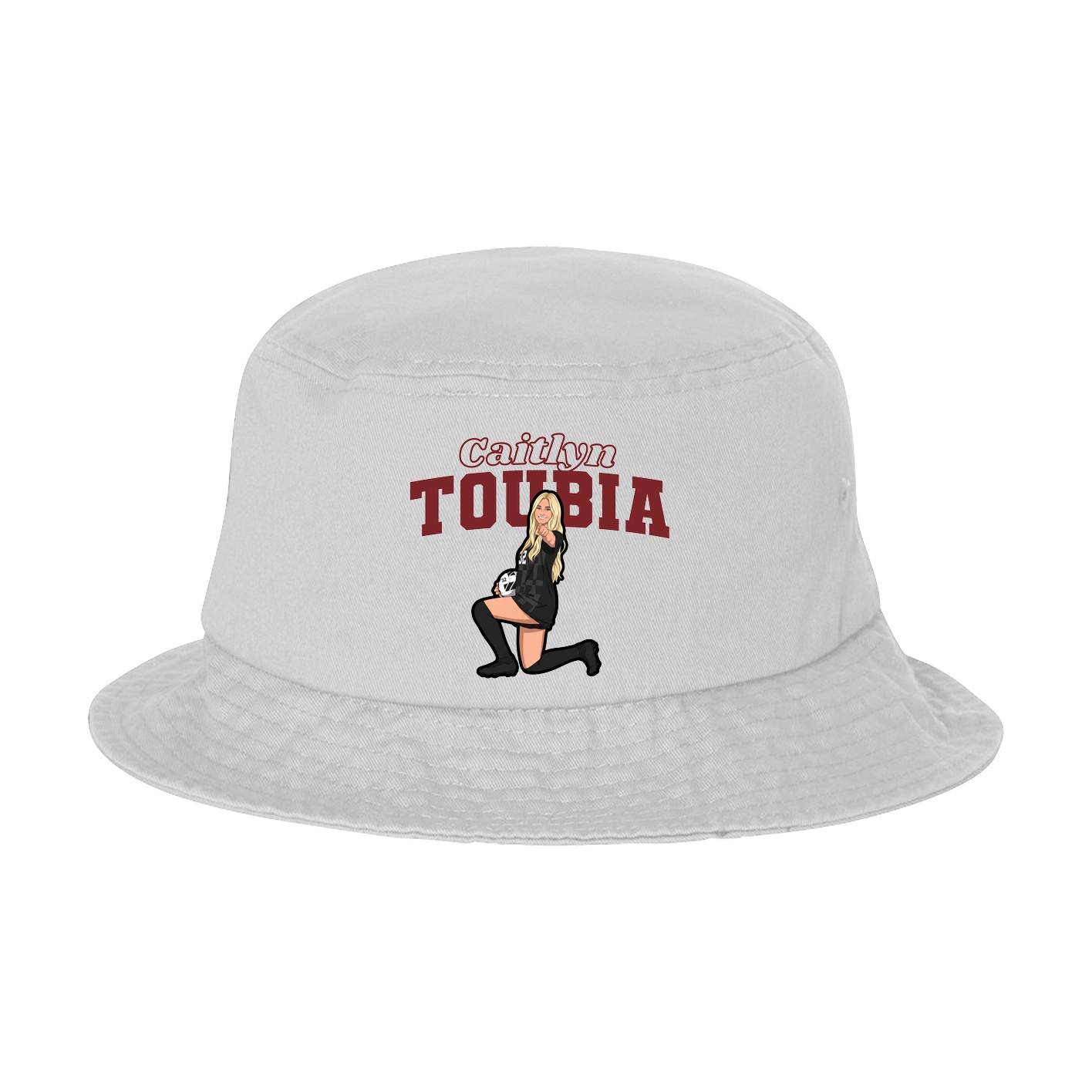 Bucket Cap — Name Arch in White