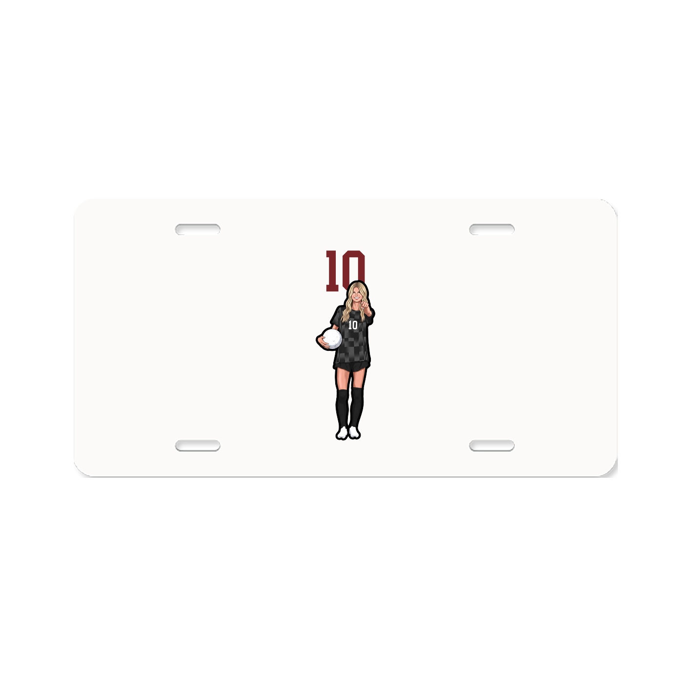 License Plate — Number Top in Classic
