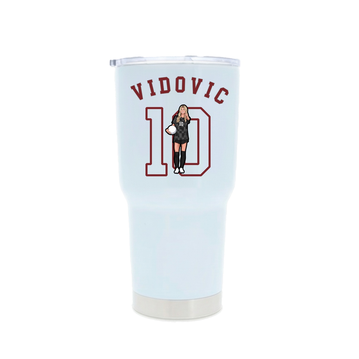 30oz Stainless Steel Tumbler — Shirsey Arch in White