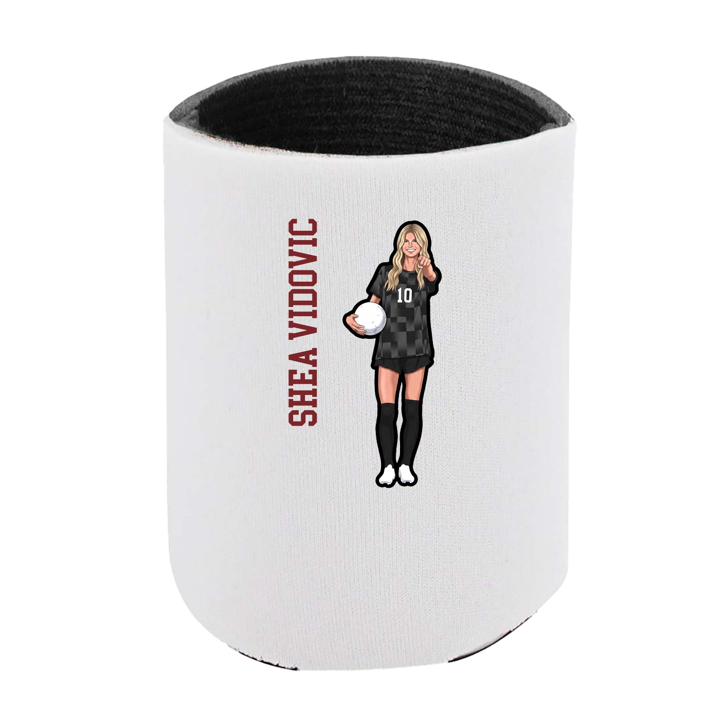 Can Holder — Name Vertical in White