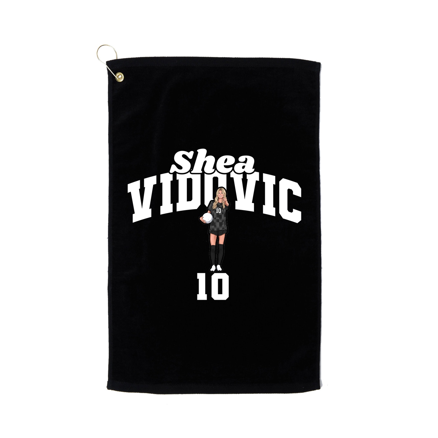 Golf Towel — Signature Arch in Black
