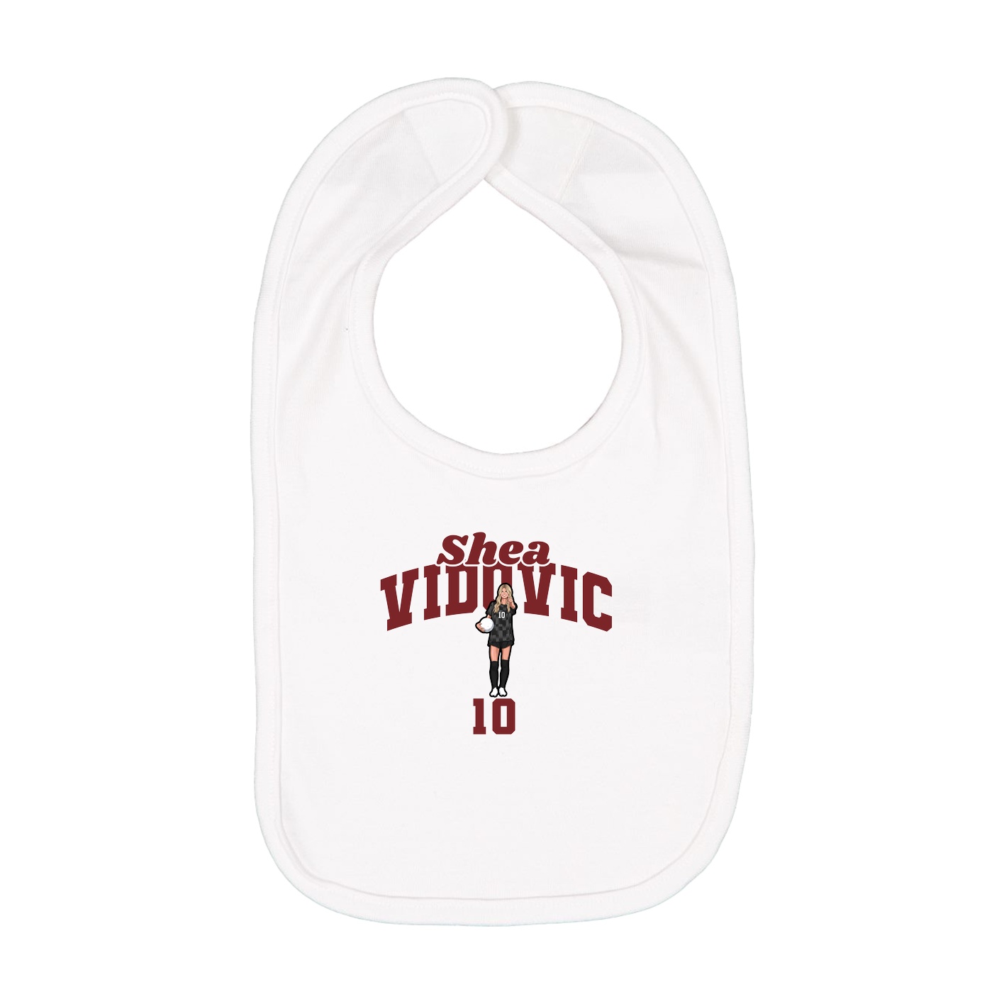 Infant Bib — Signature Arch in White