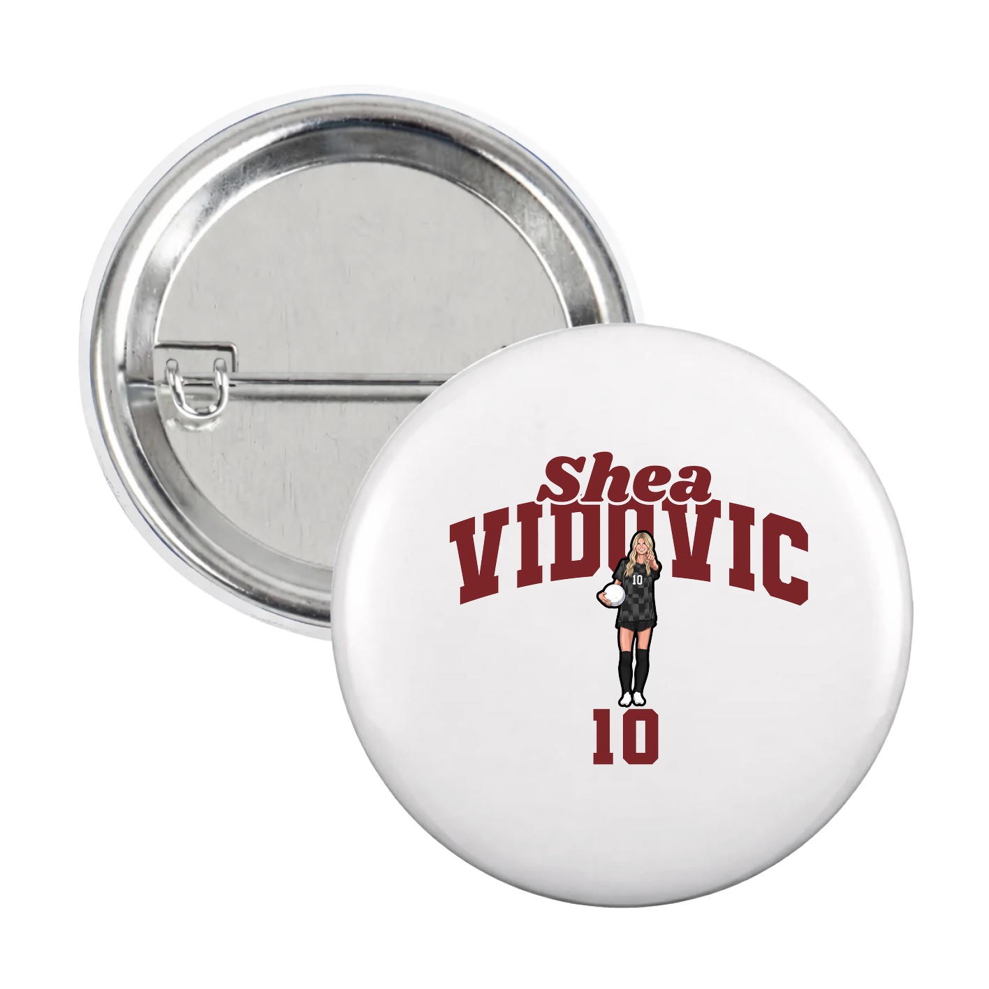 Game Day Button — Signature Arch in White