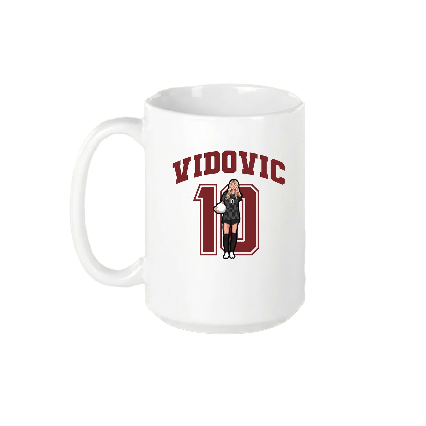 15oz Coffee Mug — Number in White