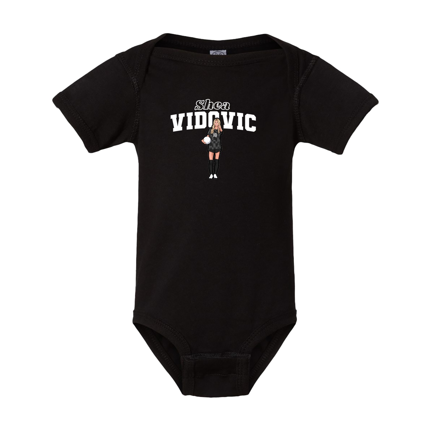 Baby Onesie — Name Arch in Black