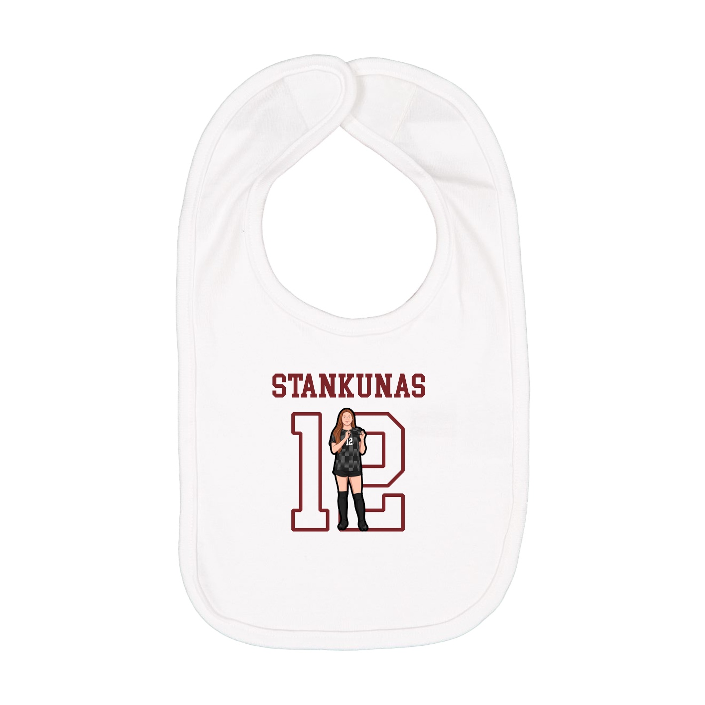 Infant Bib — Shirsey in White