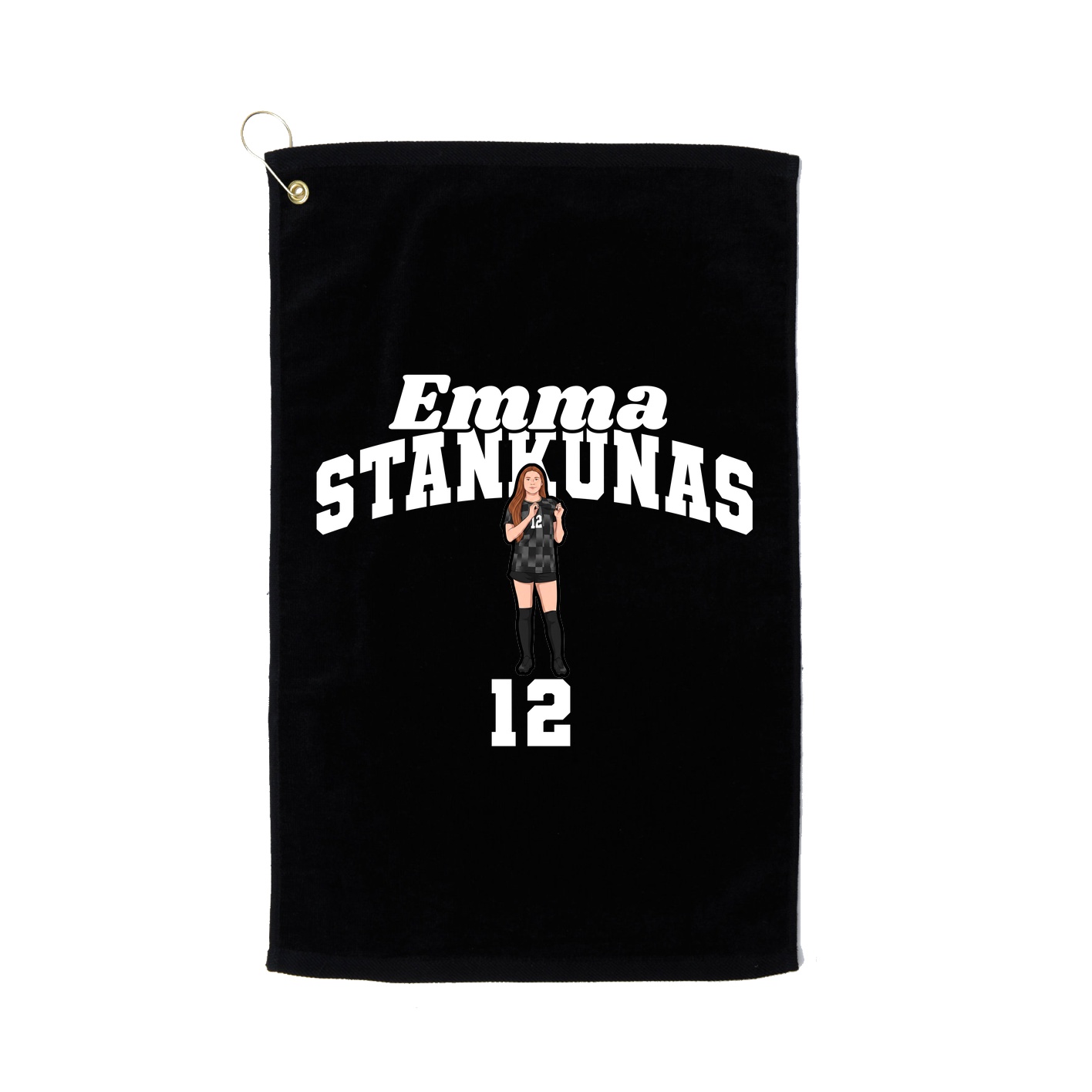 Golf Towel — Signature Arch in Black