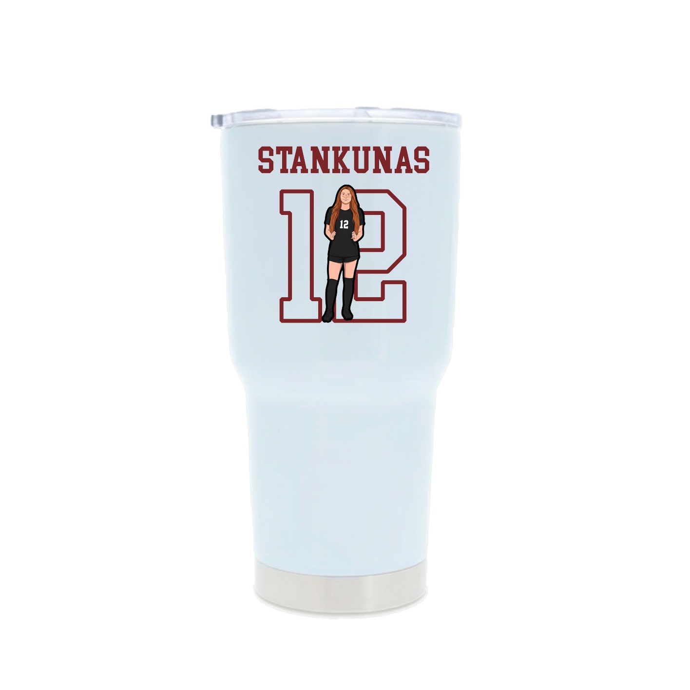 30oz Stainless Steel Tumbler — Shirsey in White
