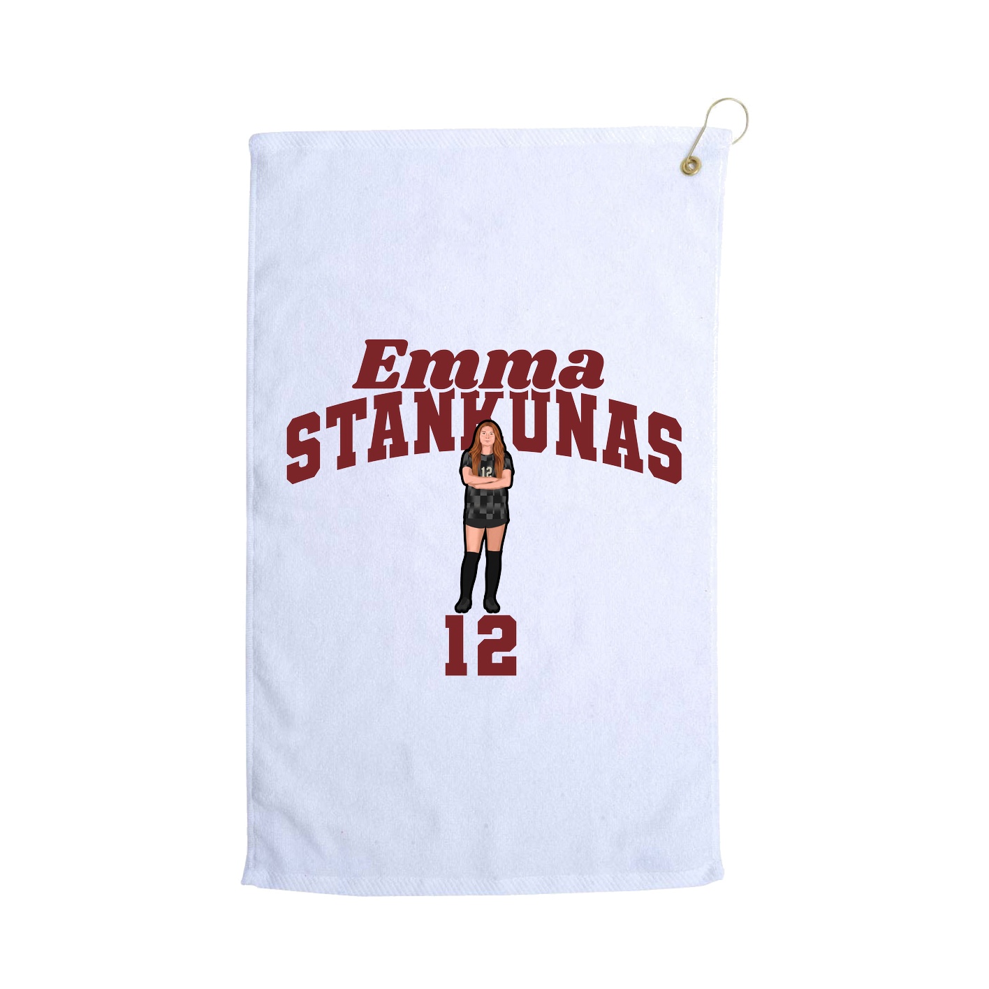 Golf Towel — Signature Arch in White