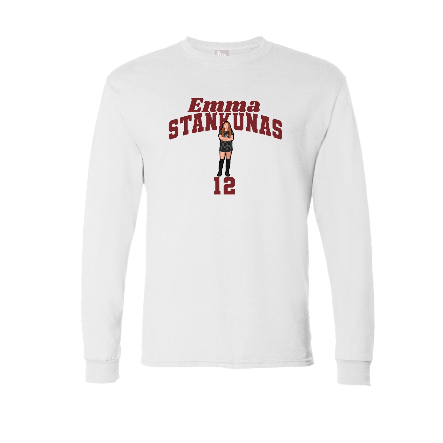 Long Sleeve Tee — Signature Arch in White