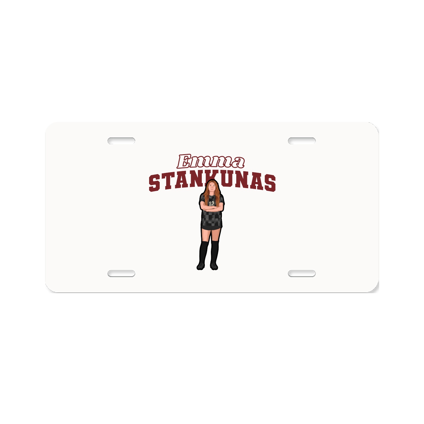 License Plate — Name Arch in Classic