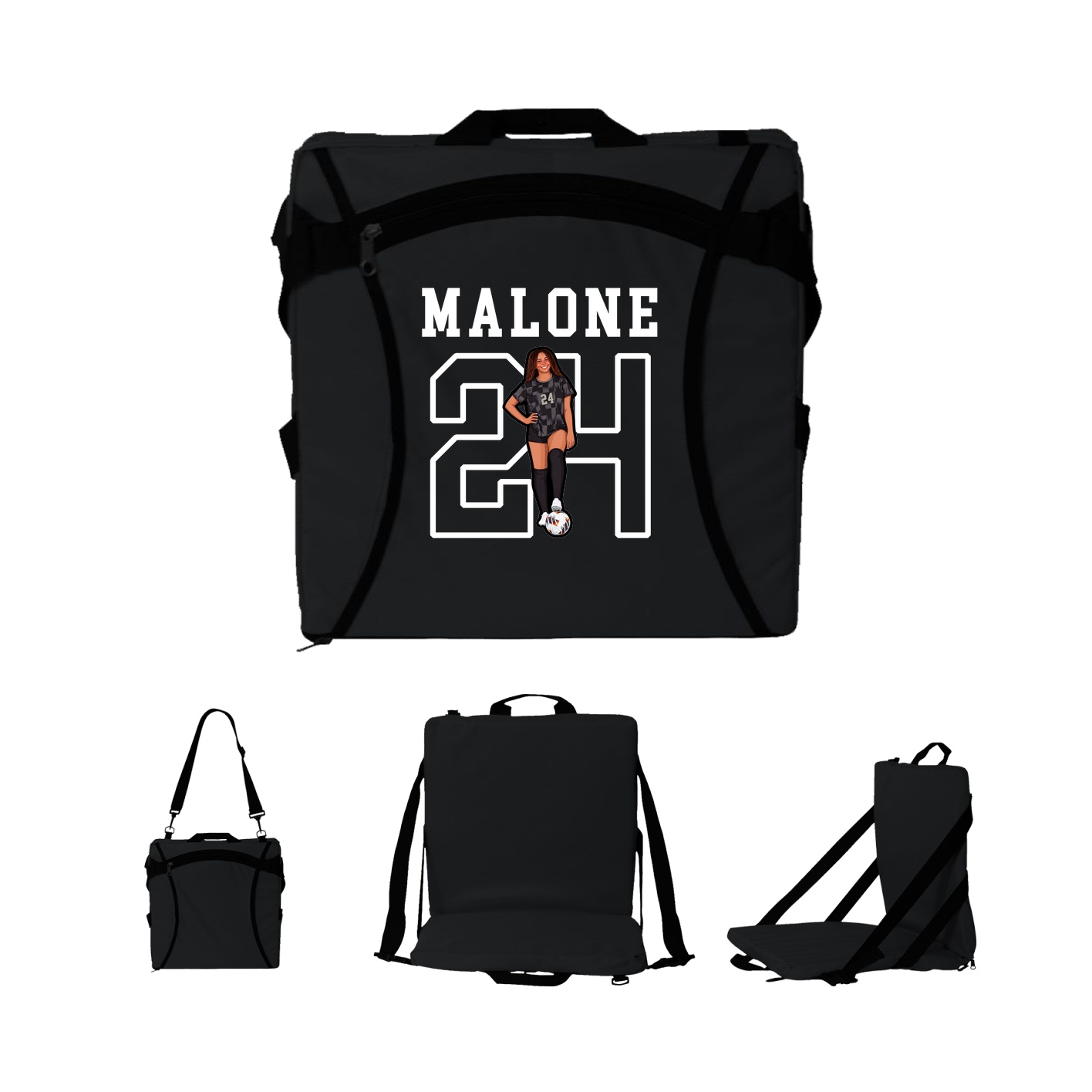 Folding Stadium Seat — Shirsey in Black