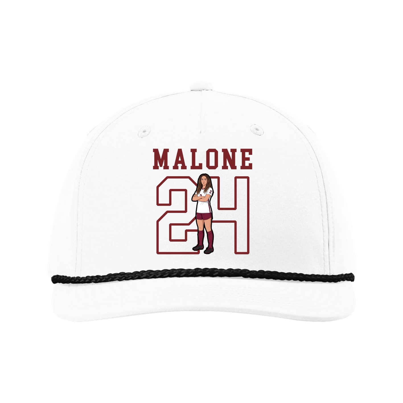 Five-Panel Classic Rope Cap — Shirsey in White