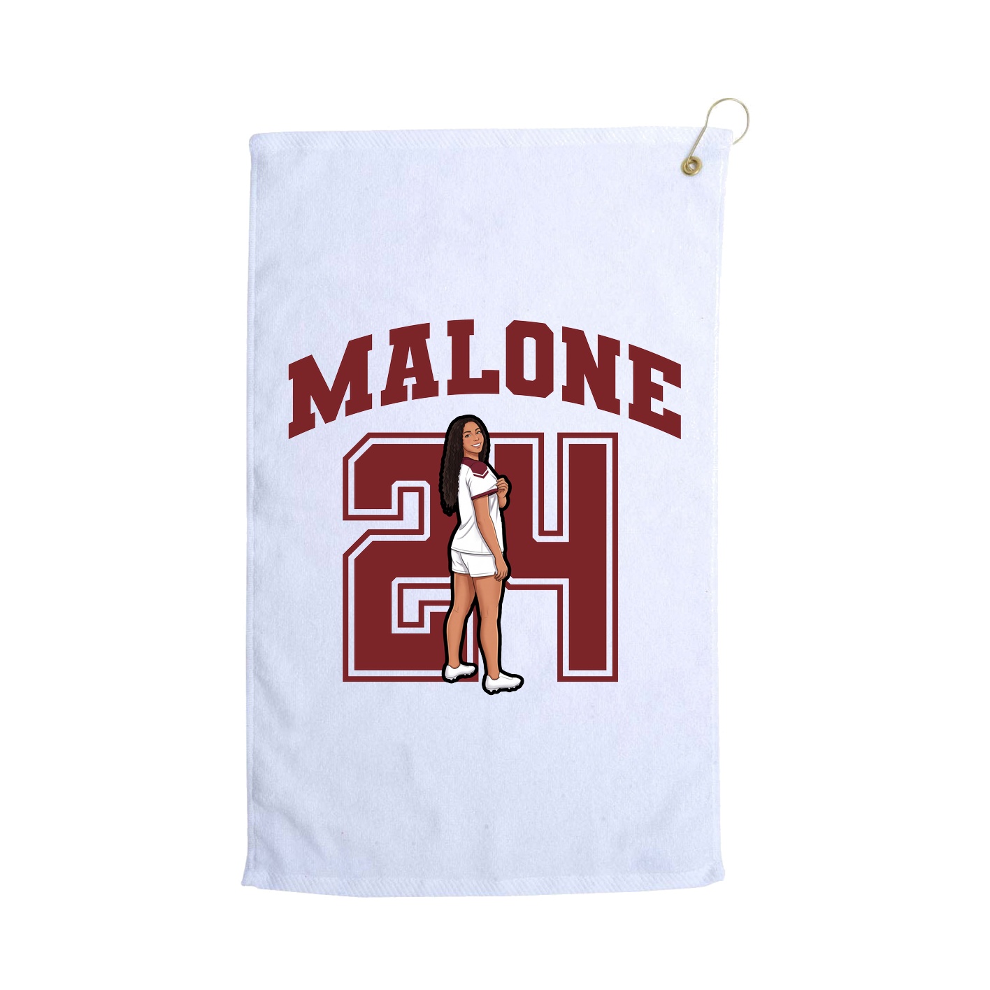 Golf Towel — Number in White