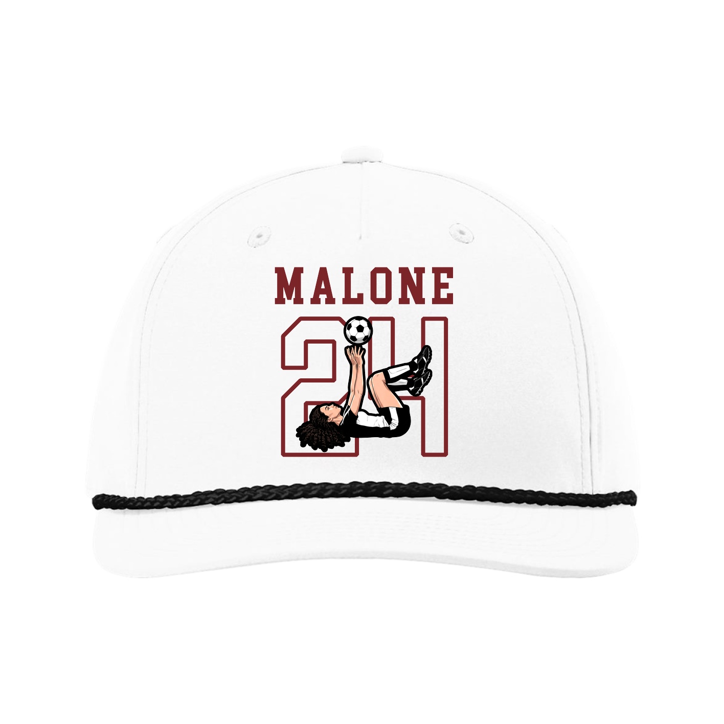Five-Panel Classic Rope Cap — Shirsey in White