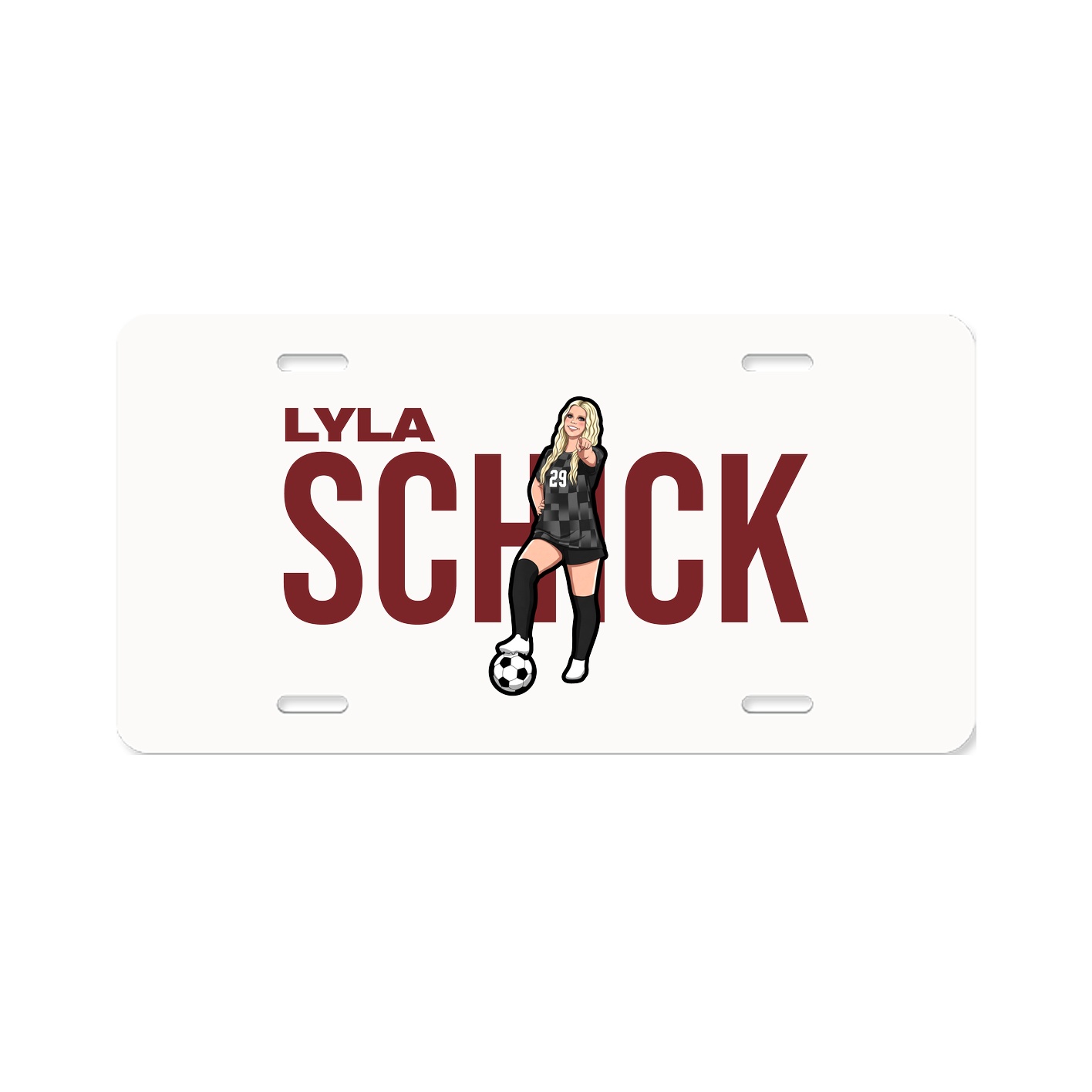 License Plate — Player Name in Classic