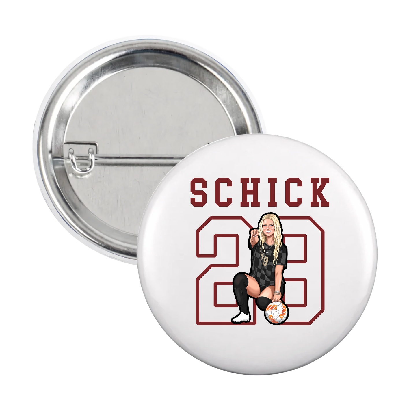Game Day Button — Shirsey in White