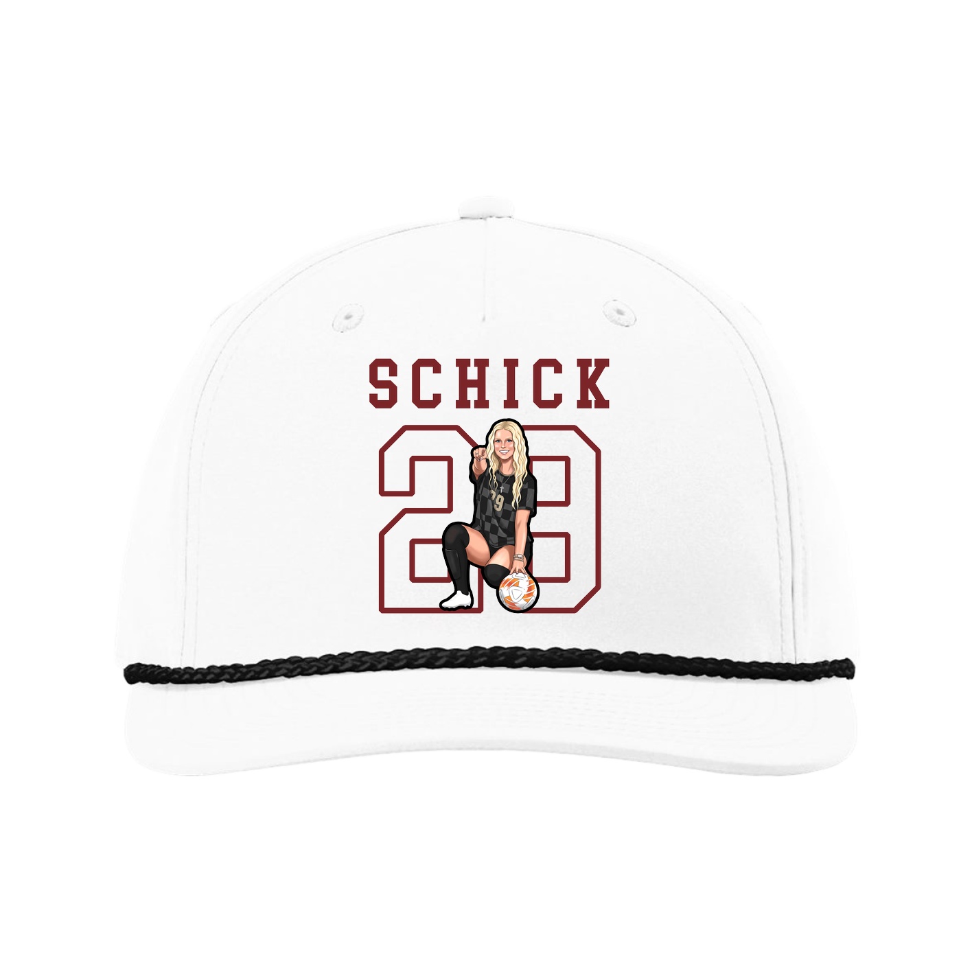 Five-Panel Classic Rope Cap — Shirsey in White