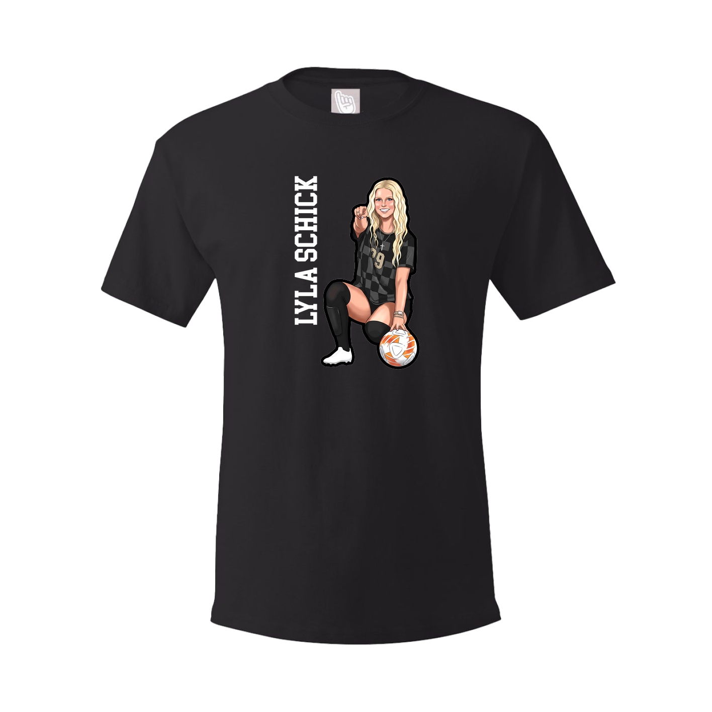 Tee — Name Vertical in Black