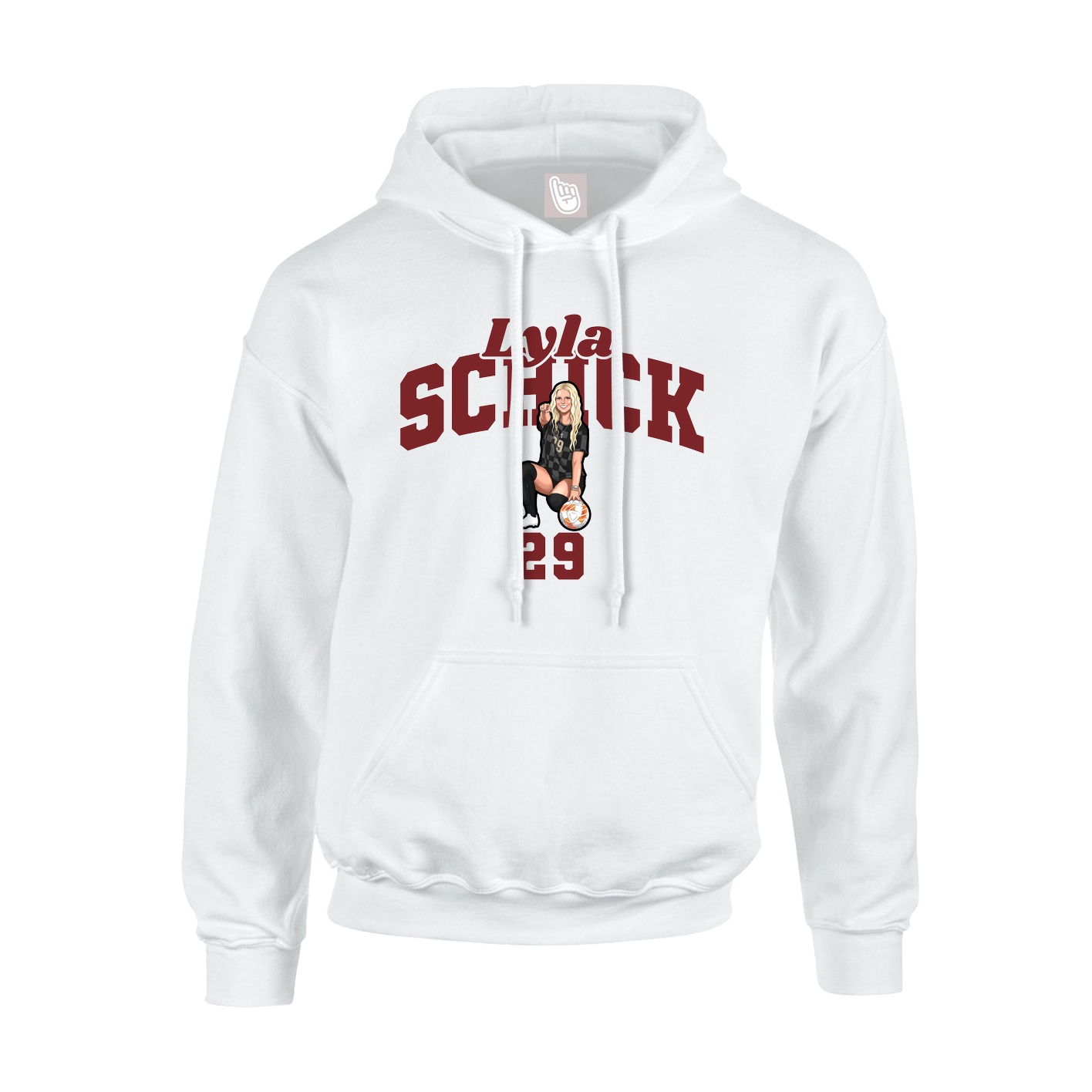Hoodie — Signature Arch in White