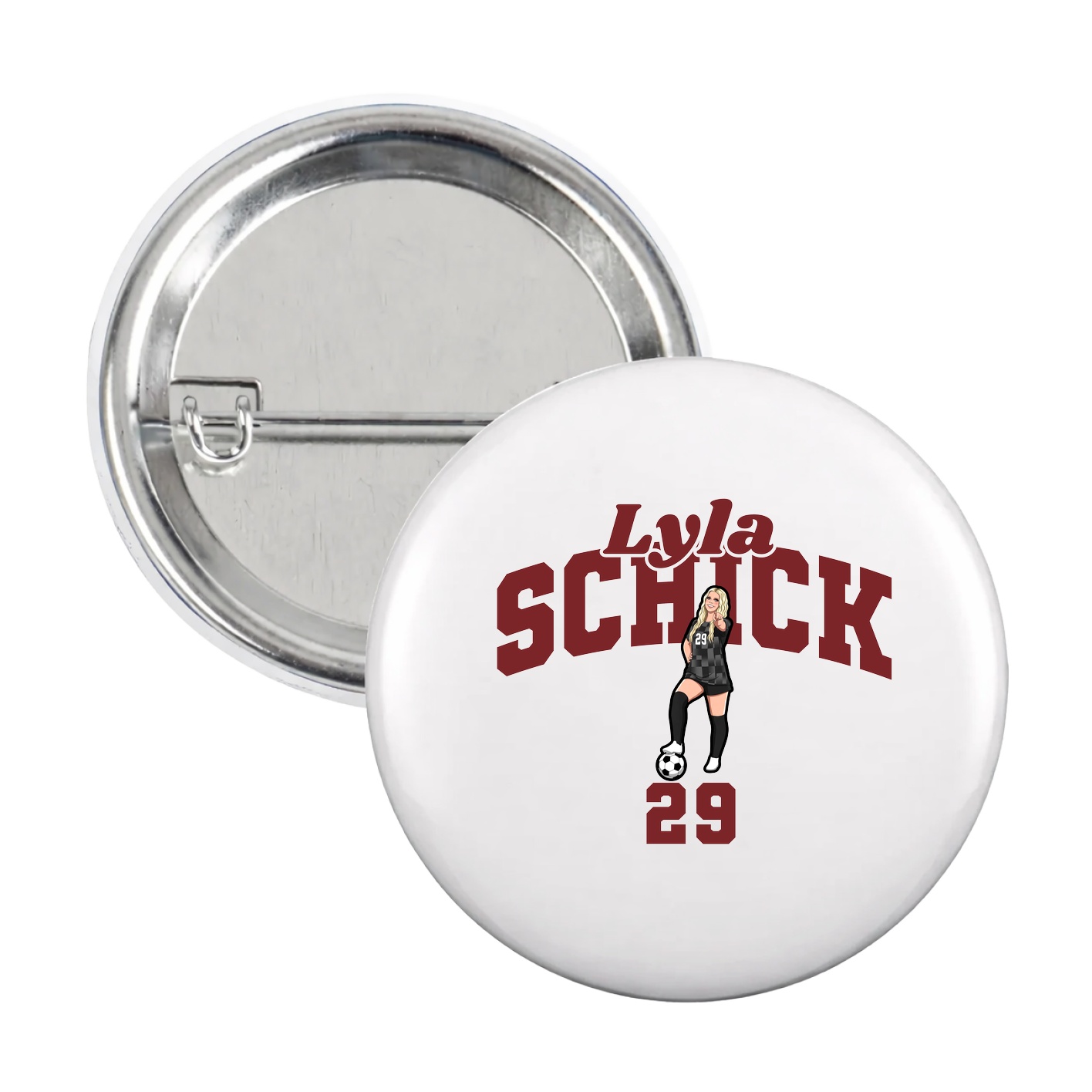 Game Day Button — Signature Arch in White