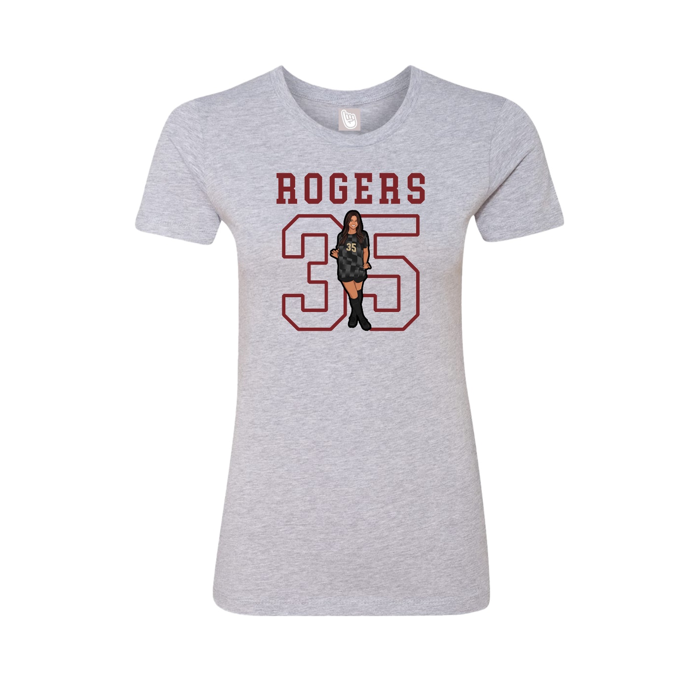 Fitted Women's Tee — Shirsey in Grey