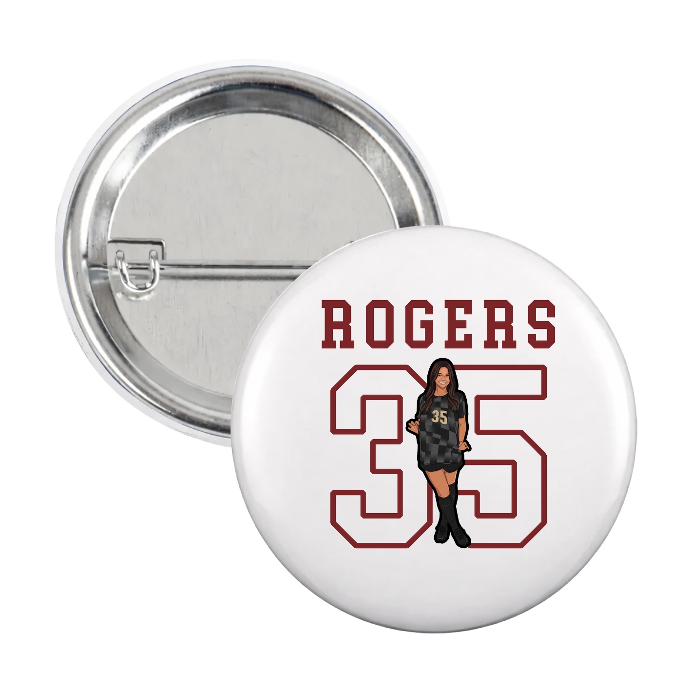 Game Day Button — Shirsey in White