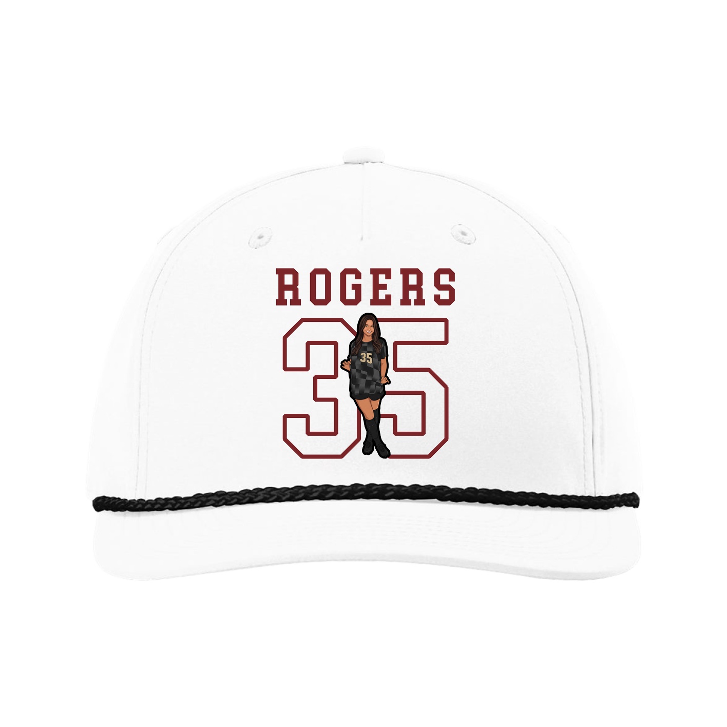 Five-Panel Classic Rope Cap — Shirsey in White