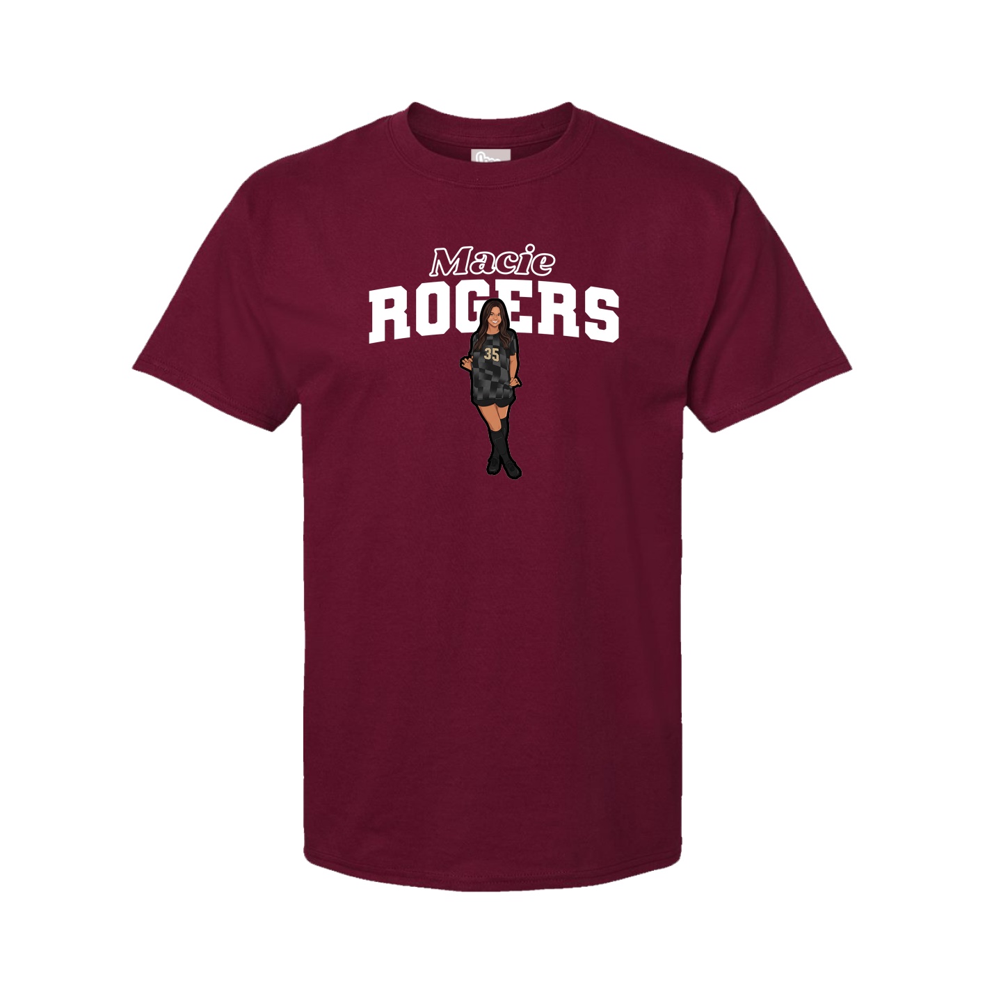 Youth Tee — Name Arch in Cardinal