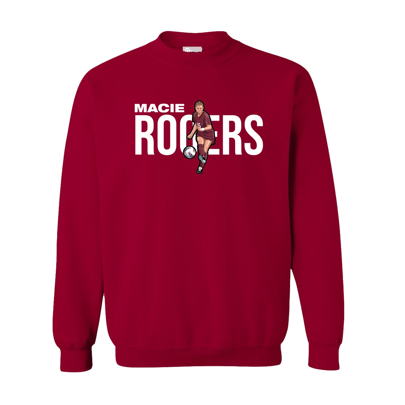 Fleece Crew — Player Name in Cardinal
