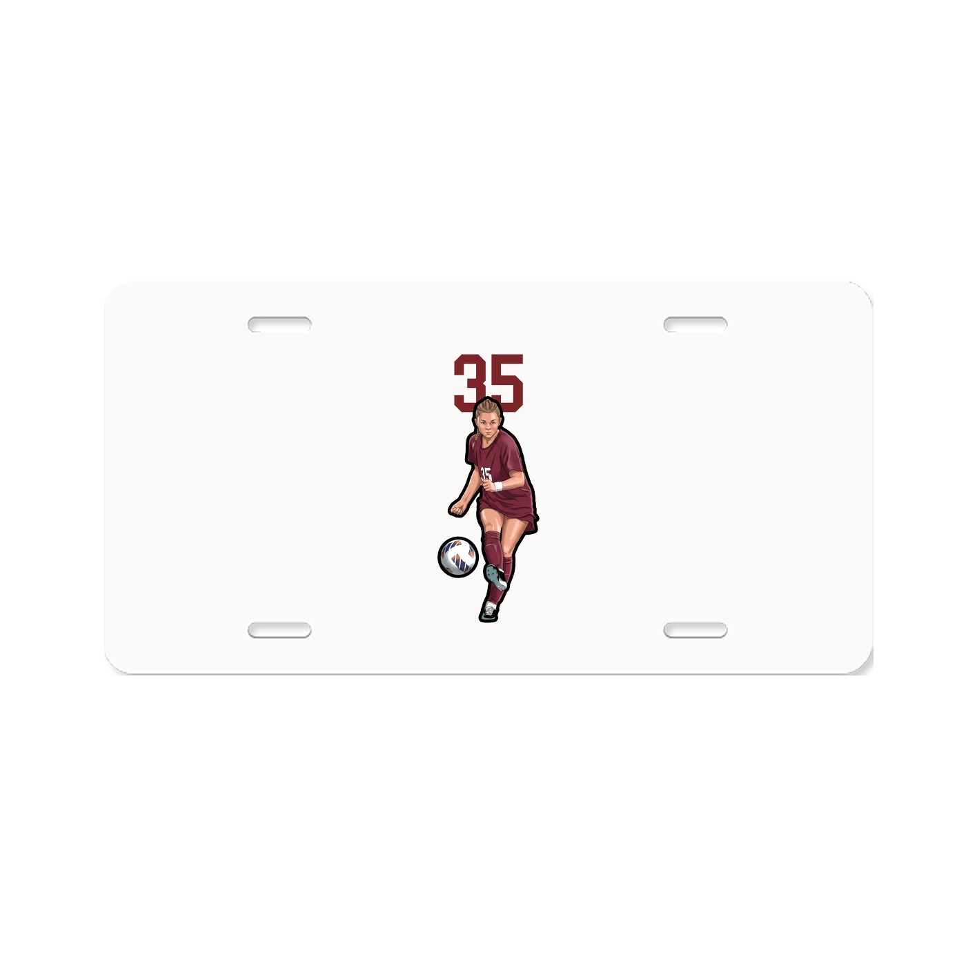 License Plate — Number Top in Classic
