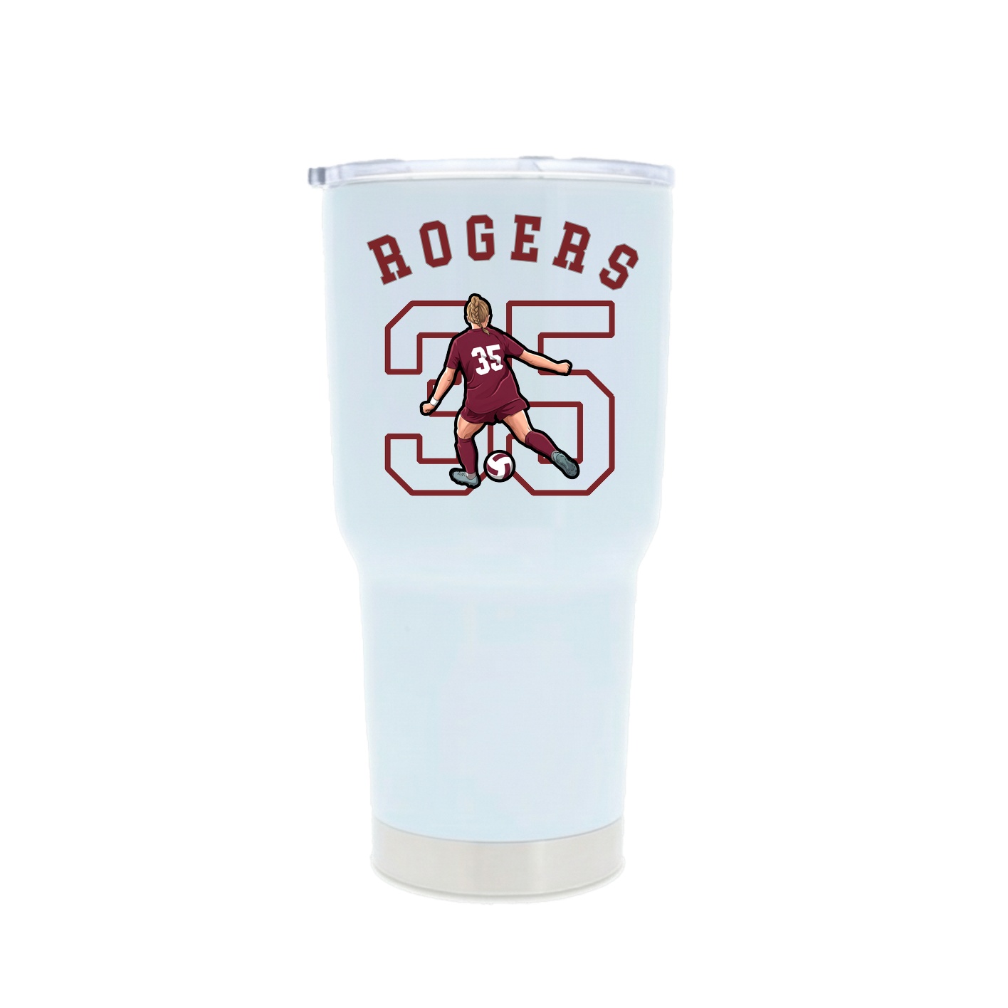 30oz Stainless Steel Tumbler — Shirsey Arch in White