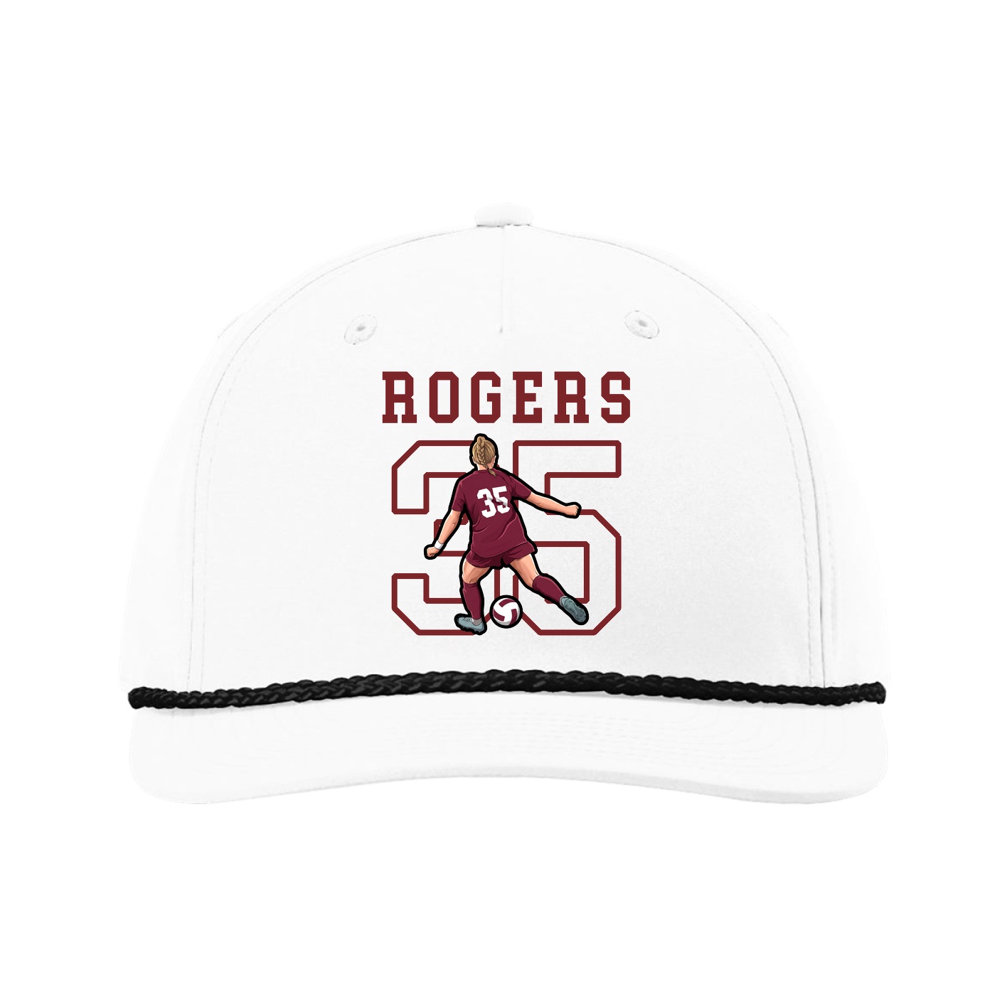 Five-Panel Classic Rope Cap — Shirsey in White