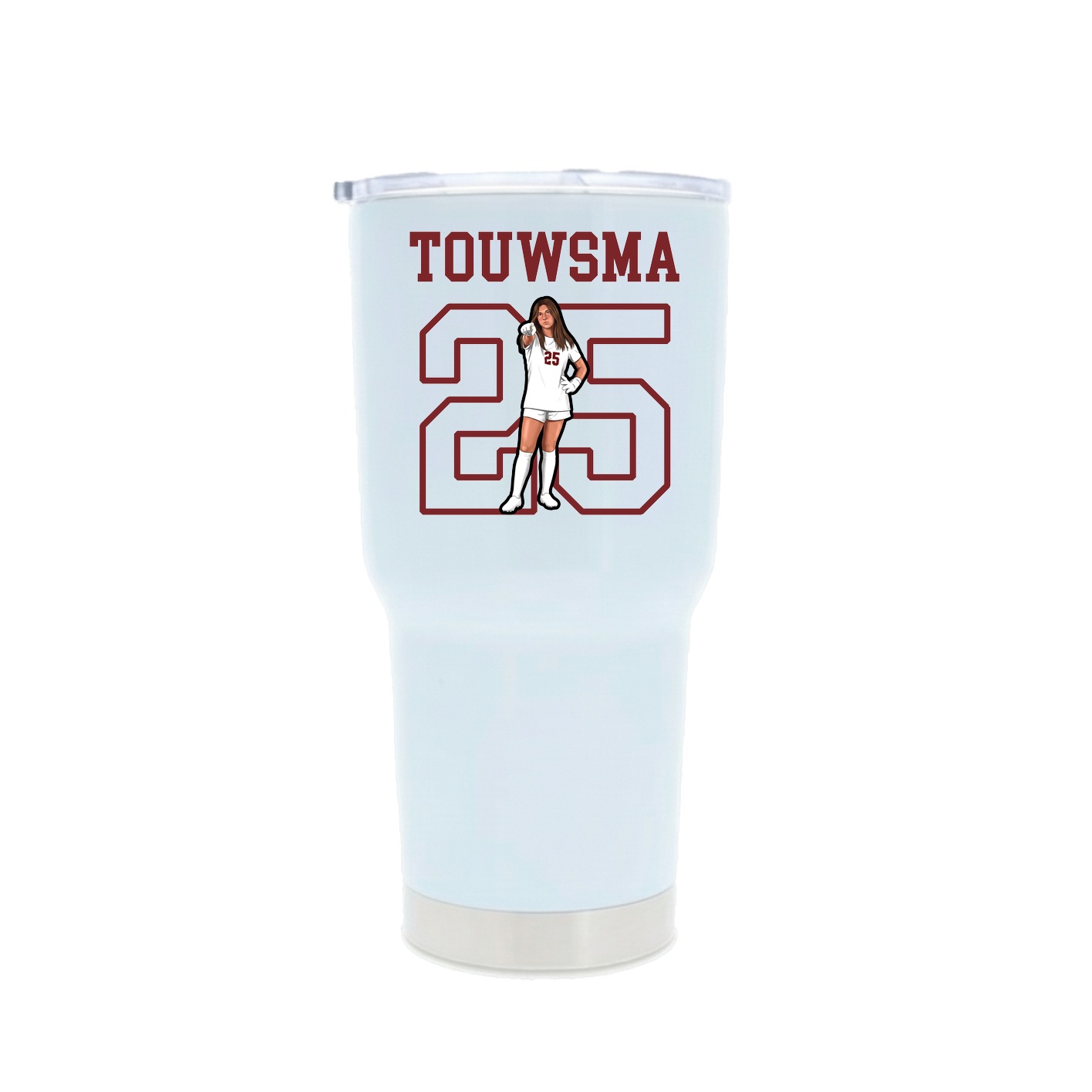 30oz Stainless Steel Tumbler — Shirsey in White