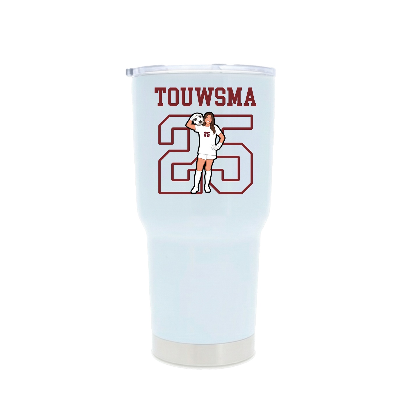 30oz Stainless Steel Tumbler — Shirsey in White