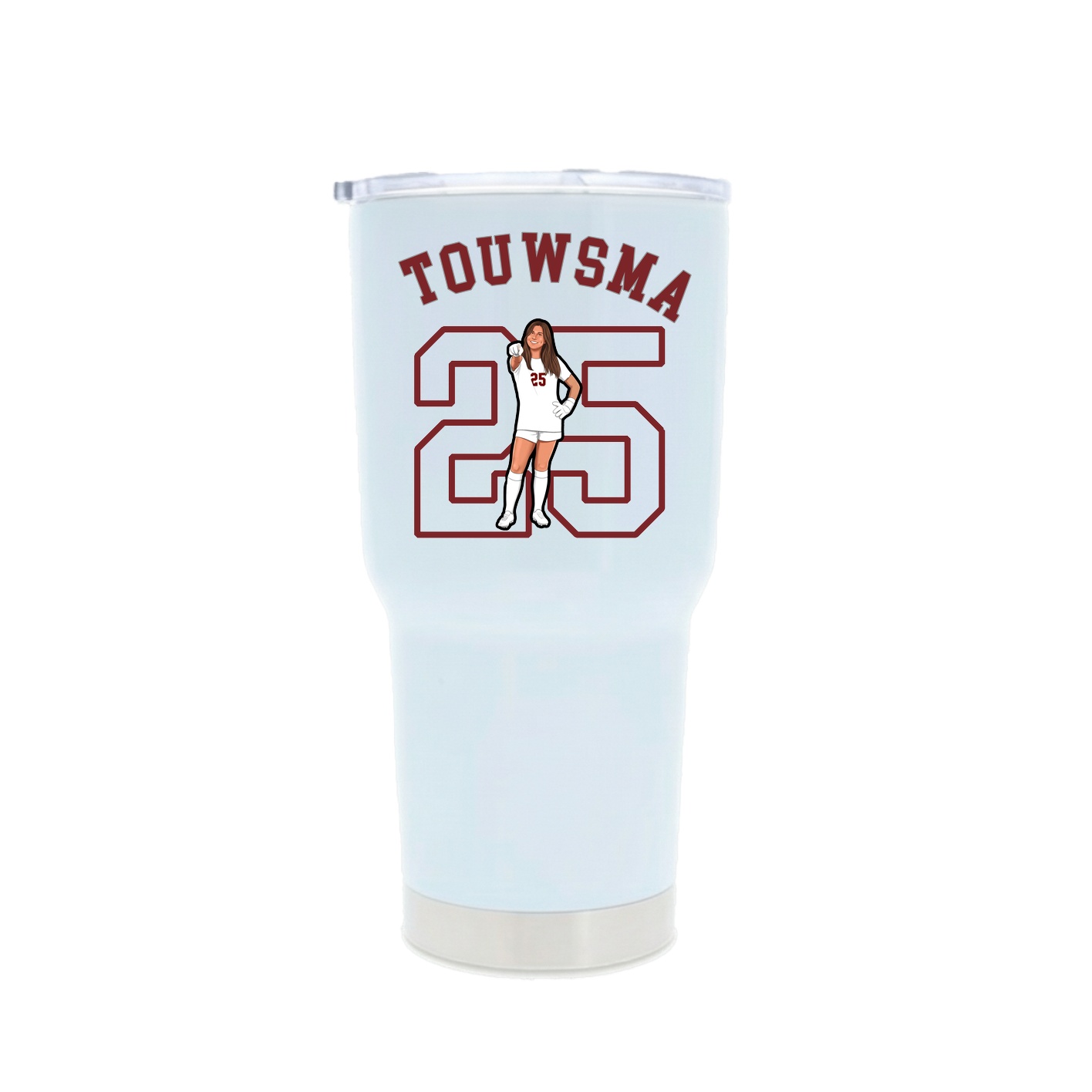 30oz Stainless Steel Tumbler — Shirsey Arch in White