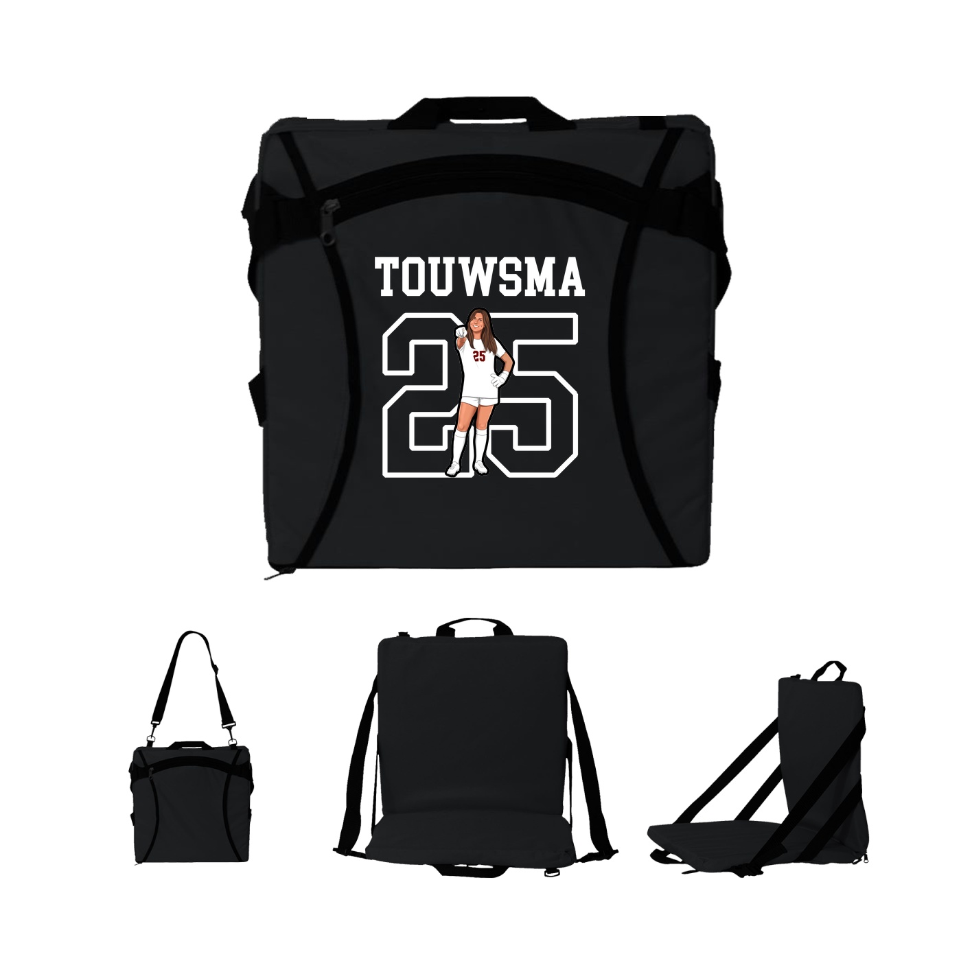 Folding Stadium Seat — Shirsey in Black