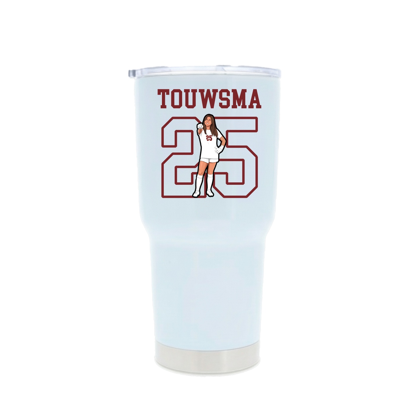 30oz Stainless Steel Tumbler — Shirsey in White