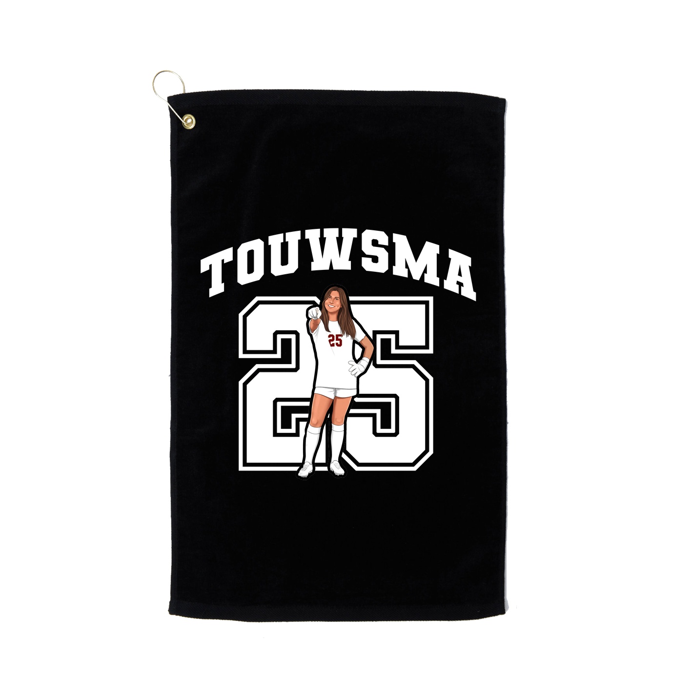 Golf Towel — Number in Black