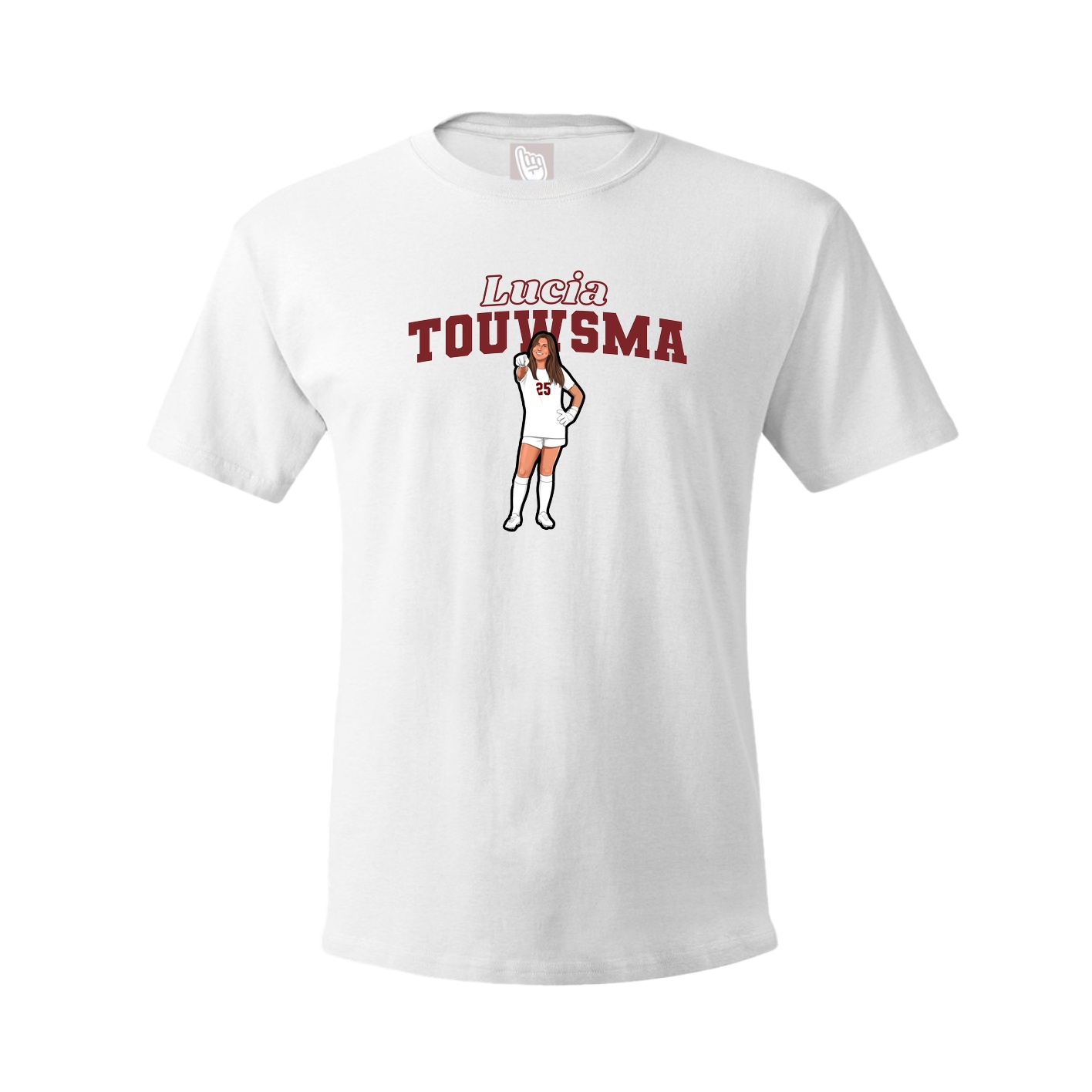 Youth Tee — Name Arch in White