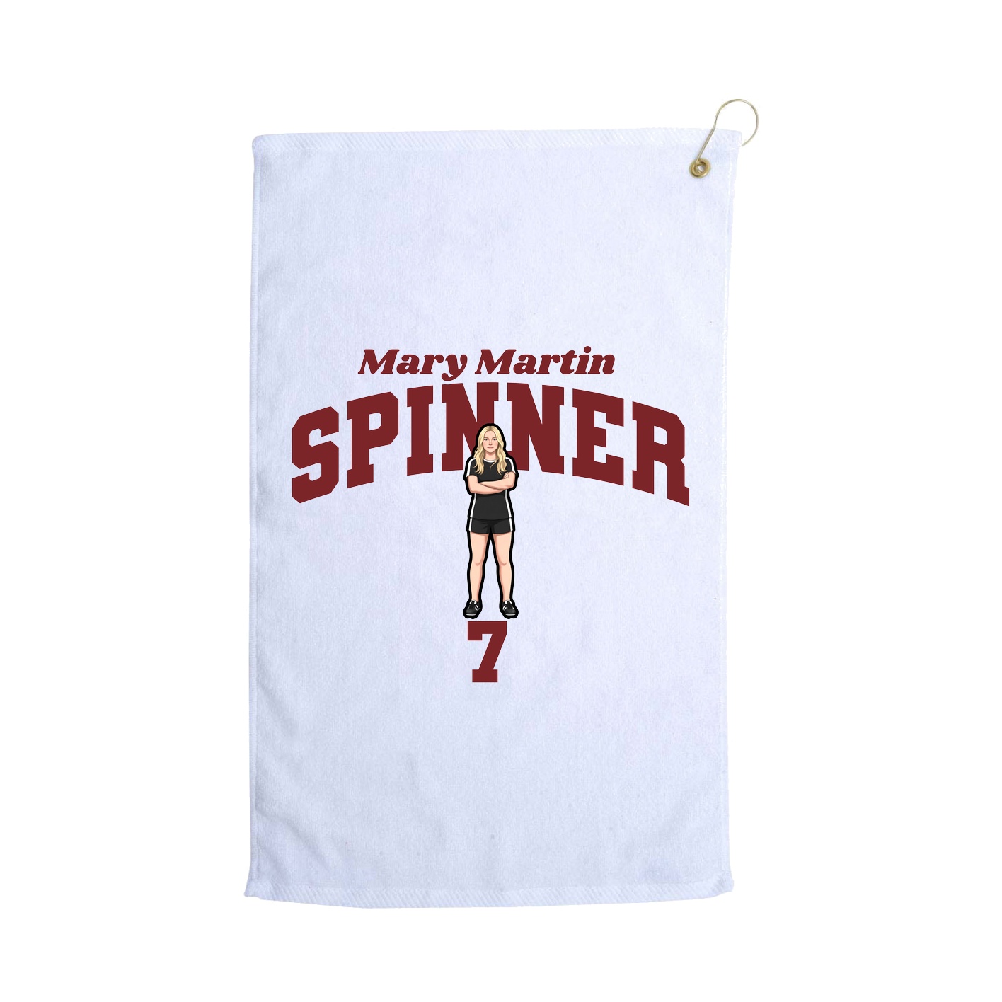 Golf Towel — Signature Arch in White