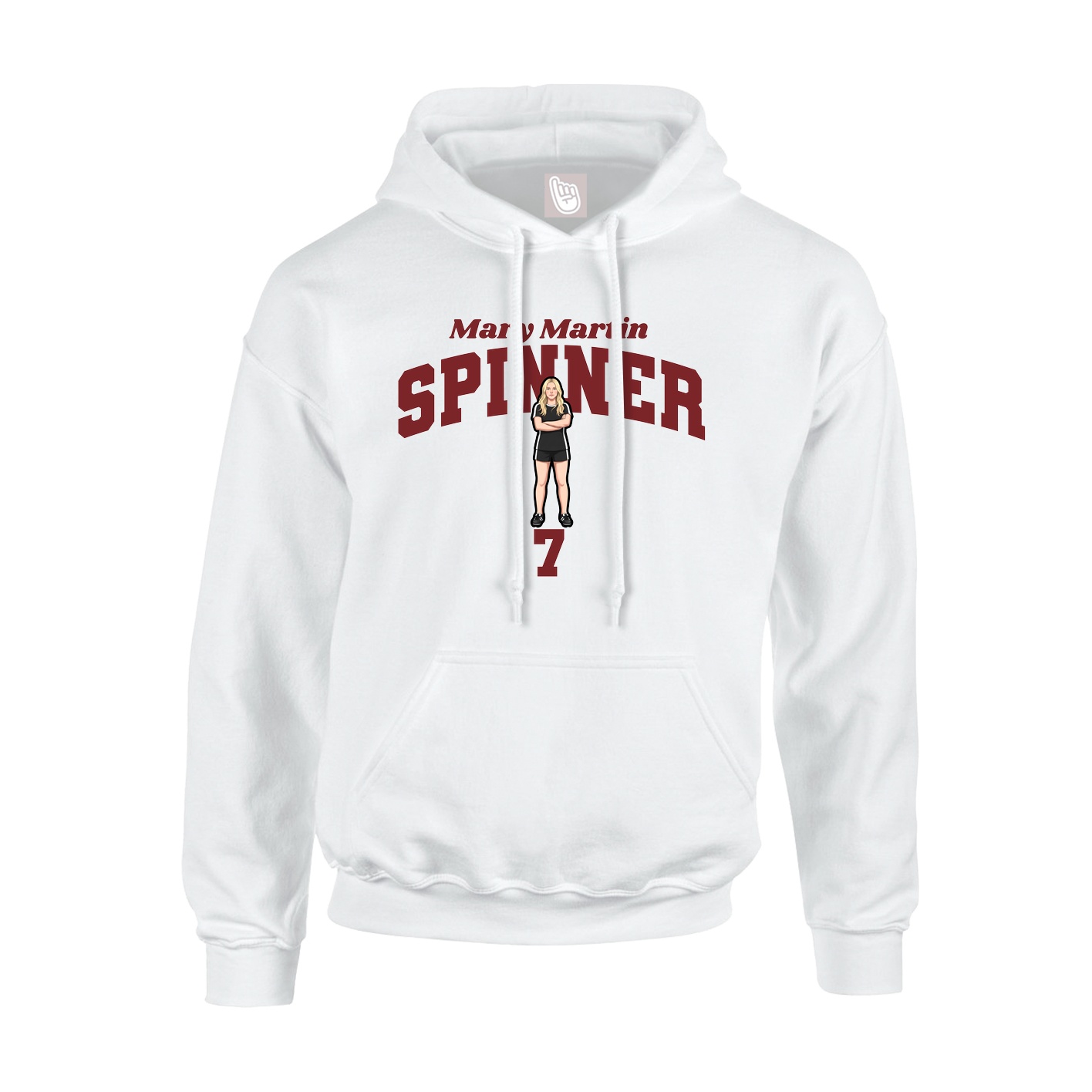Hoodie — Signature Arch in White