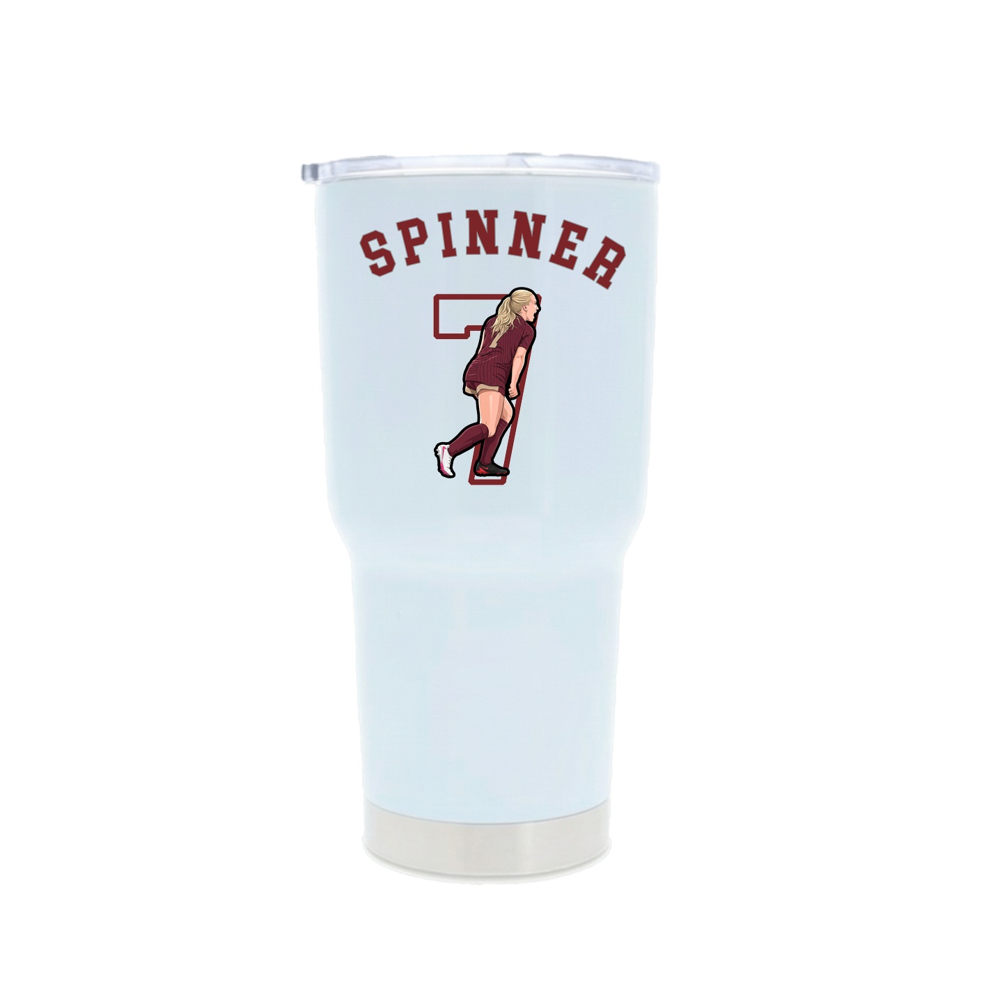 30oz Stainless Steel Tumbler — Shirsey Arch in White