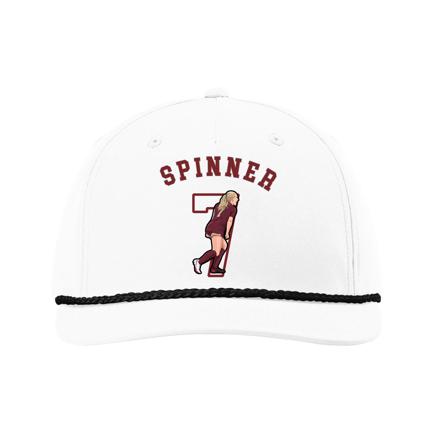 Five-Panel Classic Rope Cap — Shirsey Arch in White
