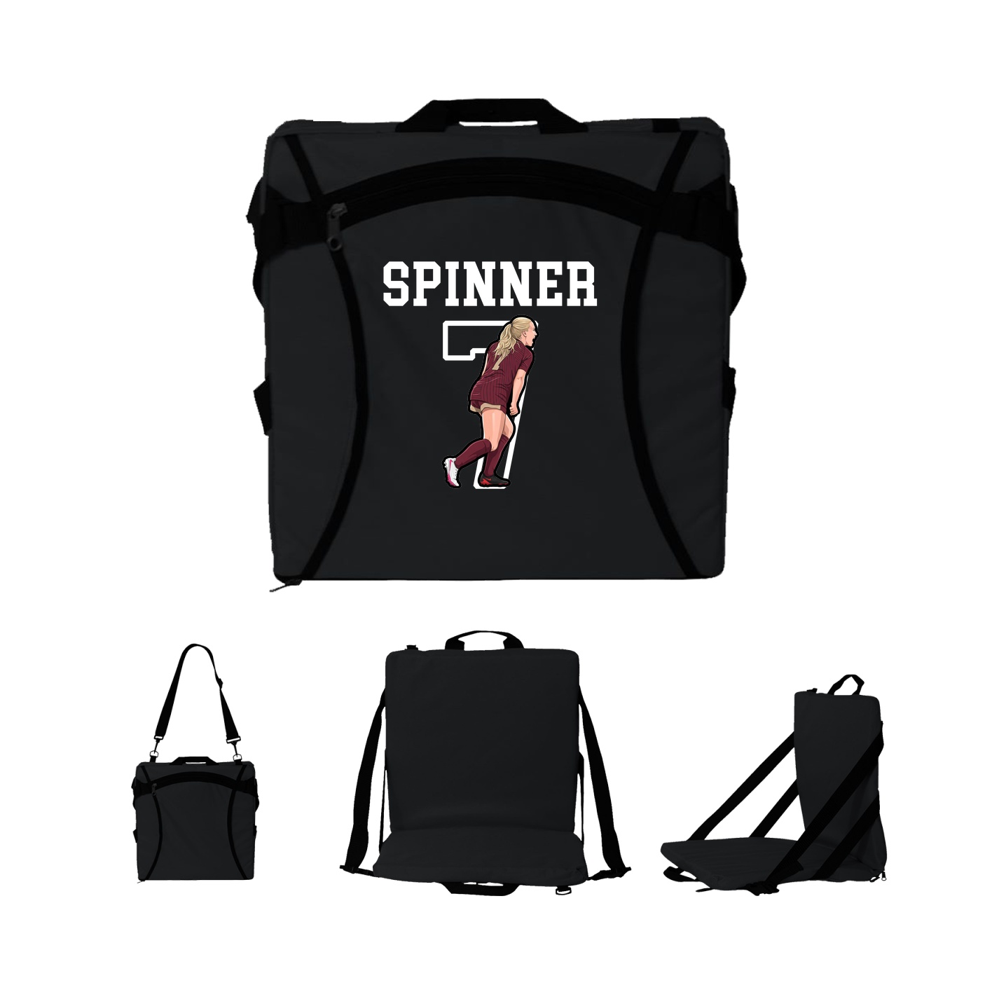 Folding Stadium Seat — Shirsey in Black