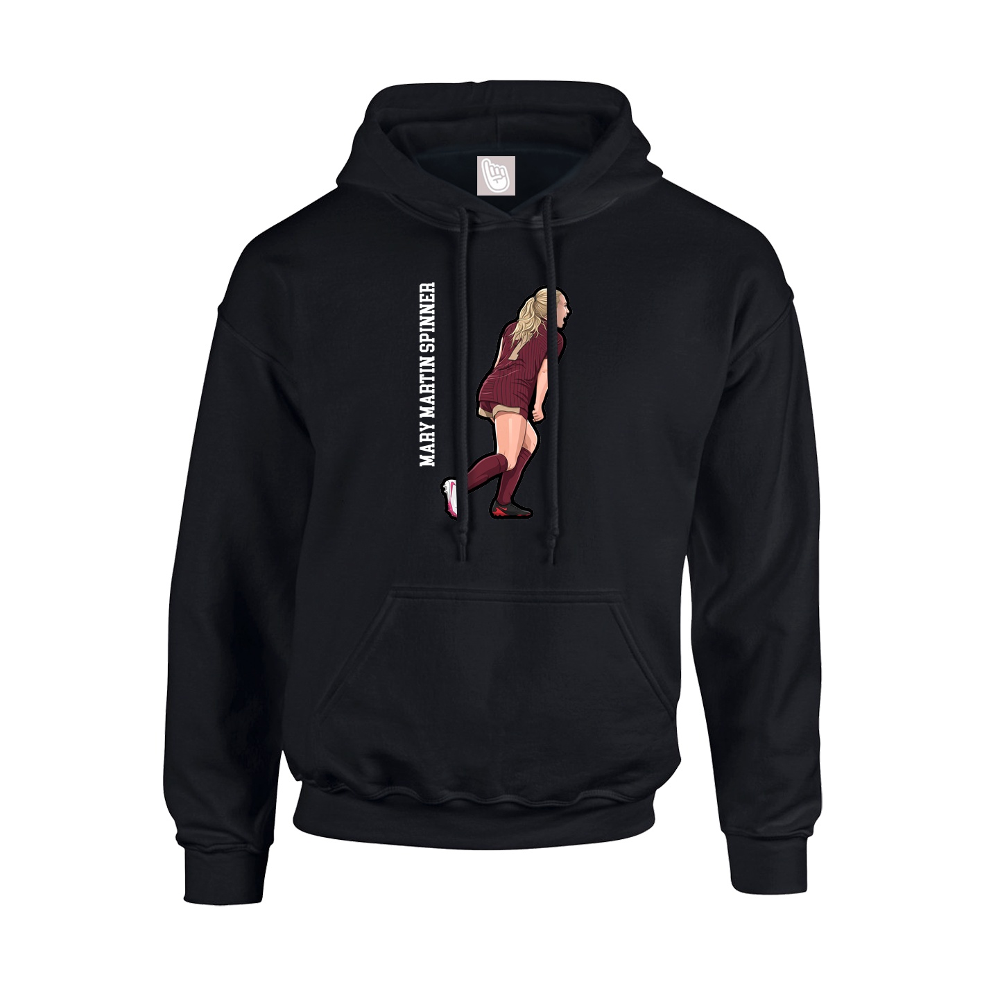 Hoodie — Name Vertical in Black