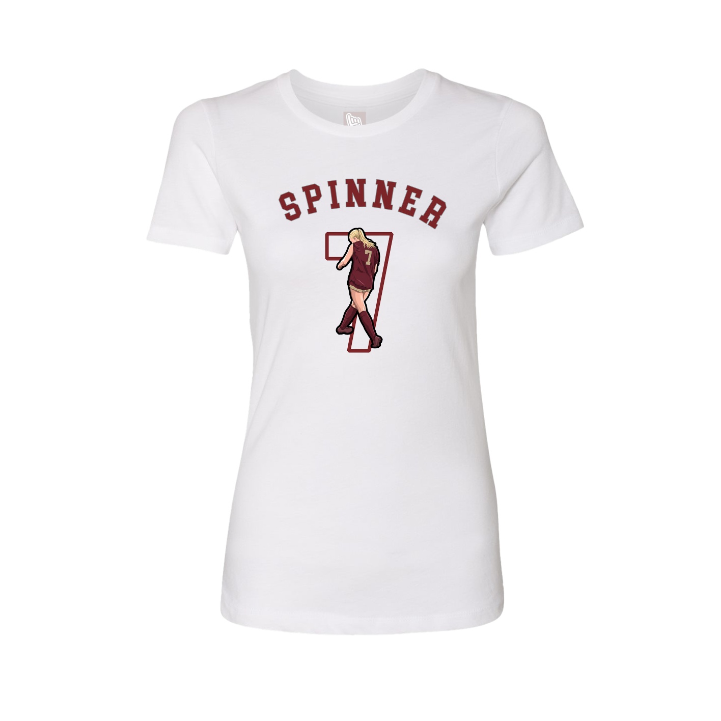 Fitted Women's Tee — Shirsey Arch in White