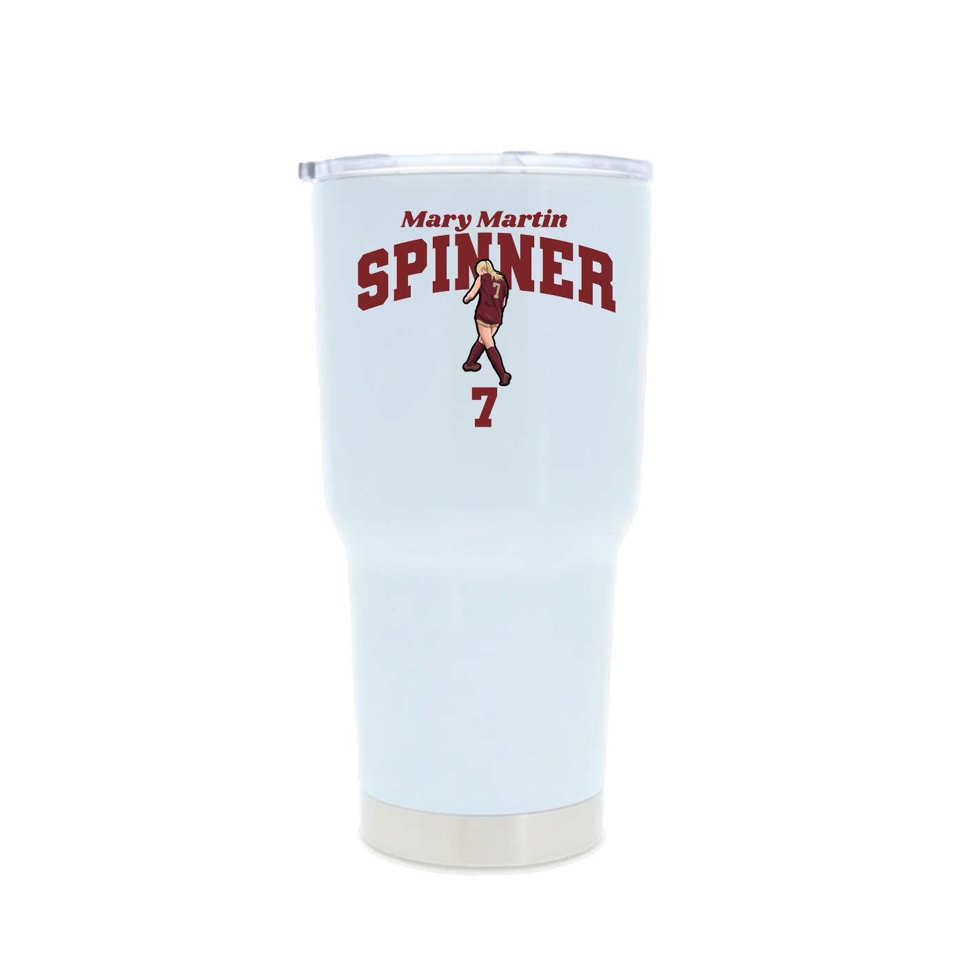 30oz Stainless Steel Tumbler — Signature Arch in White