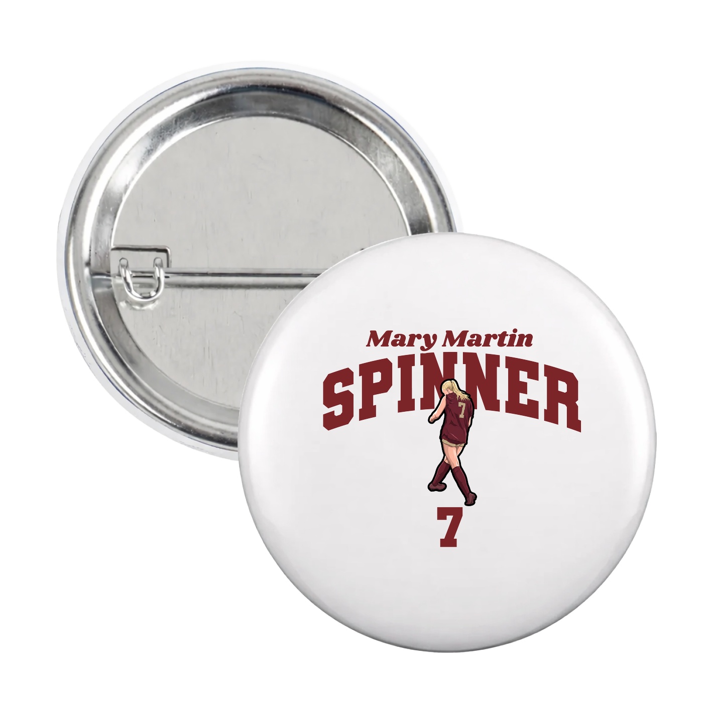 Game Day Button — Signature Arch in White